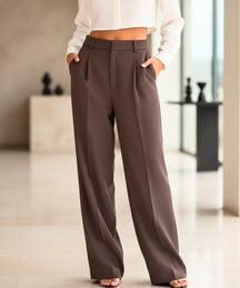 Conjunto Feminino Calça Pantalona e Blusa Amarração Casual | Bia