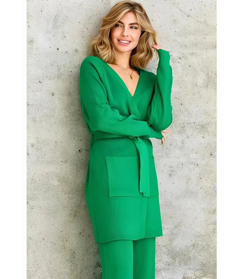 Conjunto Feminino Tricot Elegante para Trabalho e Eventos | Ayasha