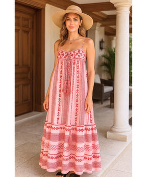 Vestido Longo Estampado Étnico Boho Verao | Lexa