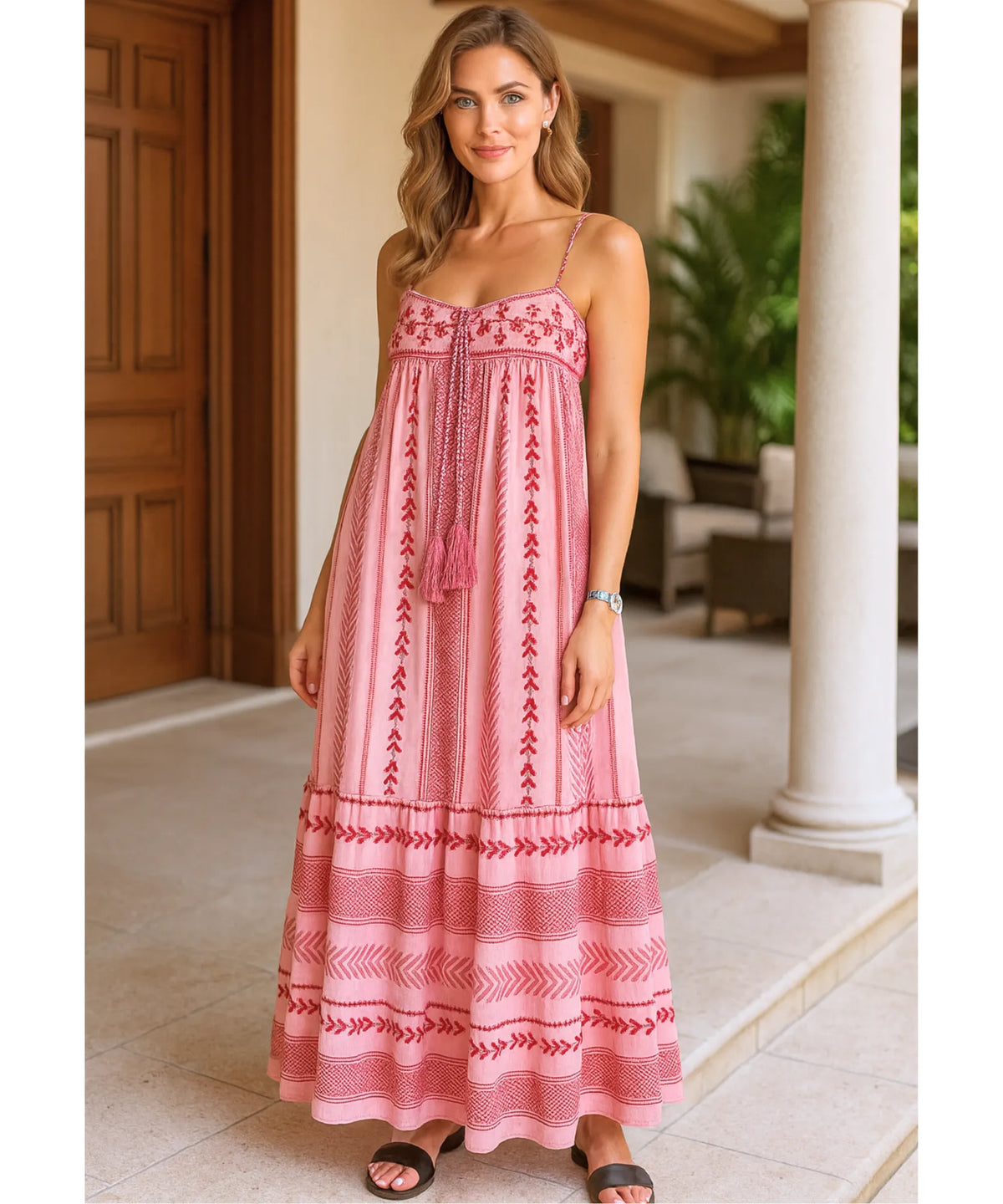 Vestido Longo Estampado Étnico Boho Verao | Lexa