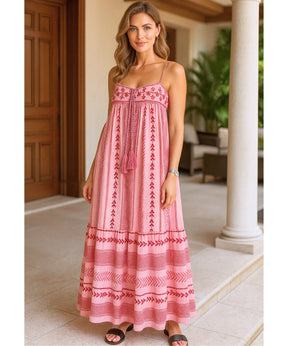 Vestido Longo Estampado Étnico Boho Verao | Lexa