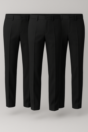 (QUEIMA ESTOQUE DE BLACK FRIDAY) Kit 3 Calças De Alfaitaria Masculina