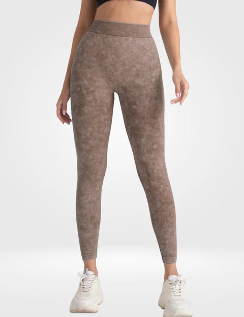 Calça Legging Destonada Efeito Efeito Push-Up Costura em V Modern Lyra - FITNESS