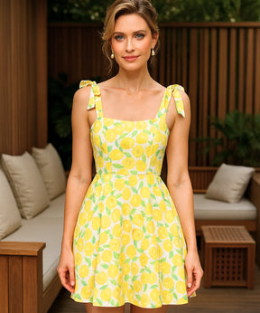 Vestido Boho Curto Estampado Alças Verão | Lis