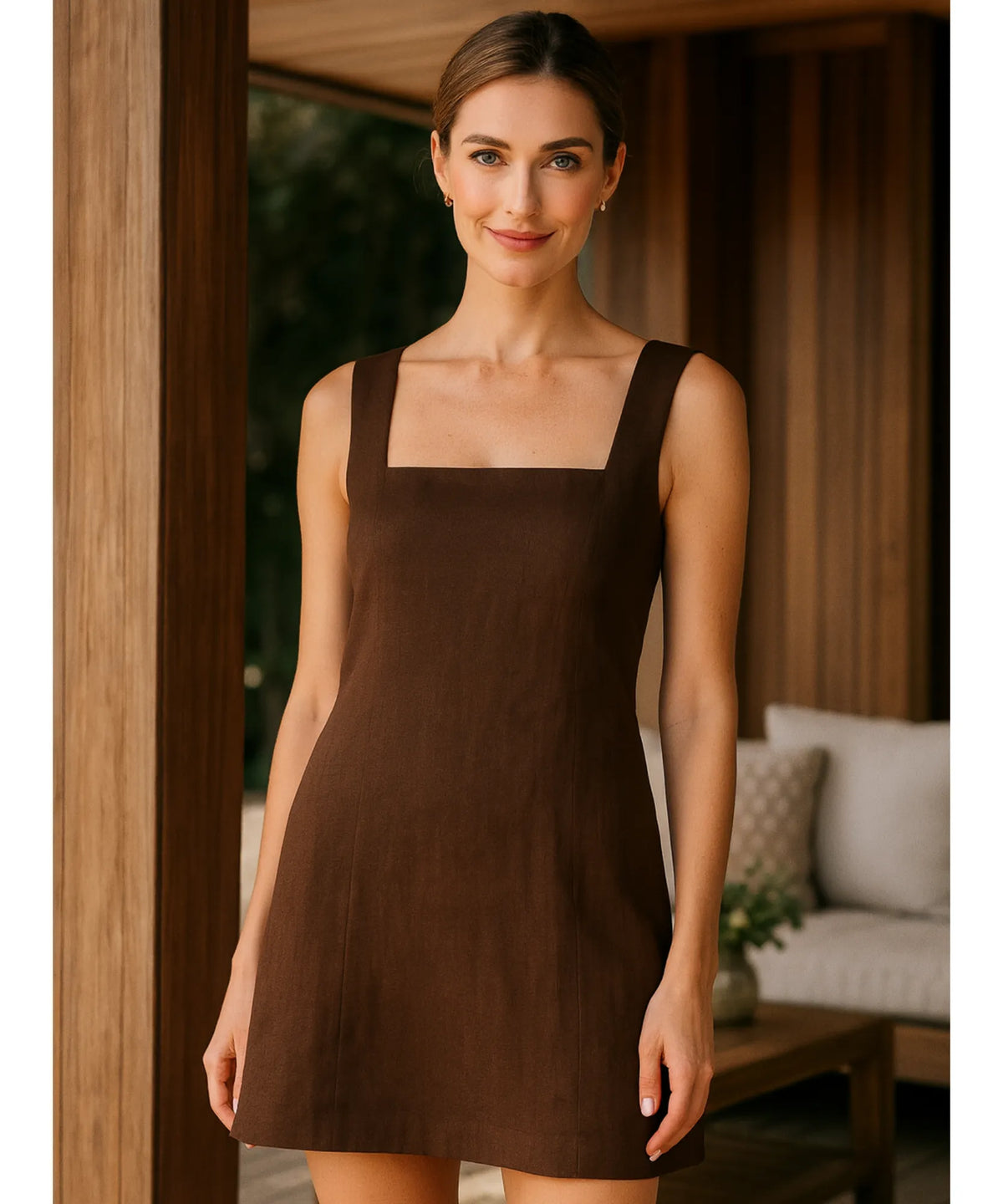 Vestido Curto Feminino Sarja Social Verão Elegante | Lari