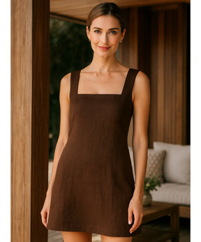 Vestido Curto Feminino Sarja Social Verão Elegante | Lari