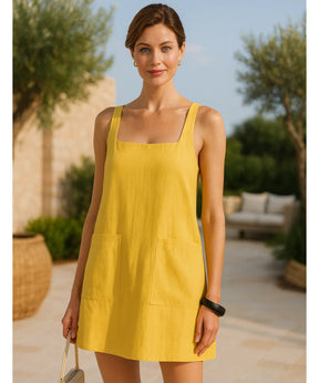 Vestido Feminino Curto Linho Verão Elegante | Anisa