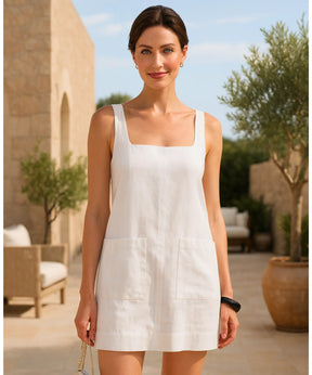 Vestido Feminino Curto Linho Verão Elegante | Anisa