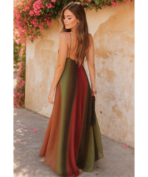 Vestido Longo Boho Alças Finas Elegante Verão | Anaí