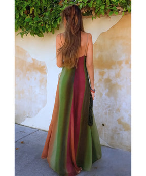 Vestido Longo Boho Alças Finas Elegante Verão | Anaí