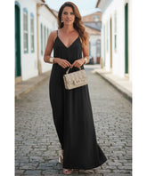 Vestido Longo Chemise Alças Finas Feminino Elegante | Deni