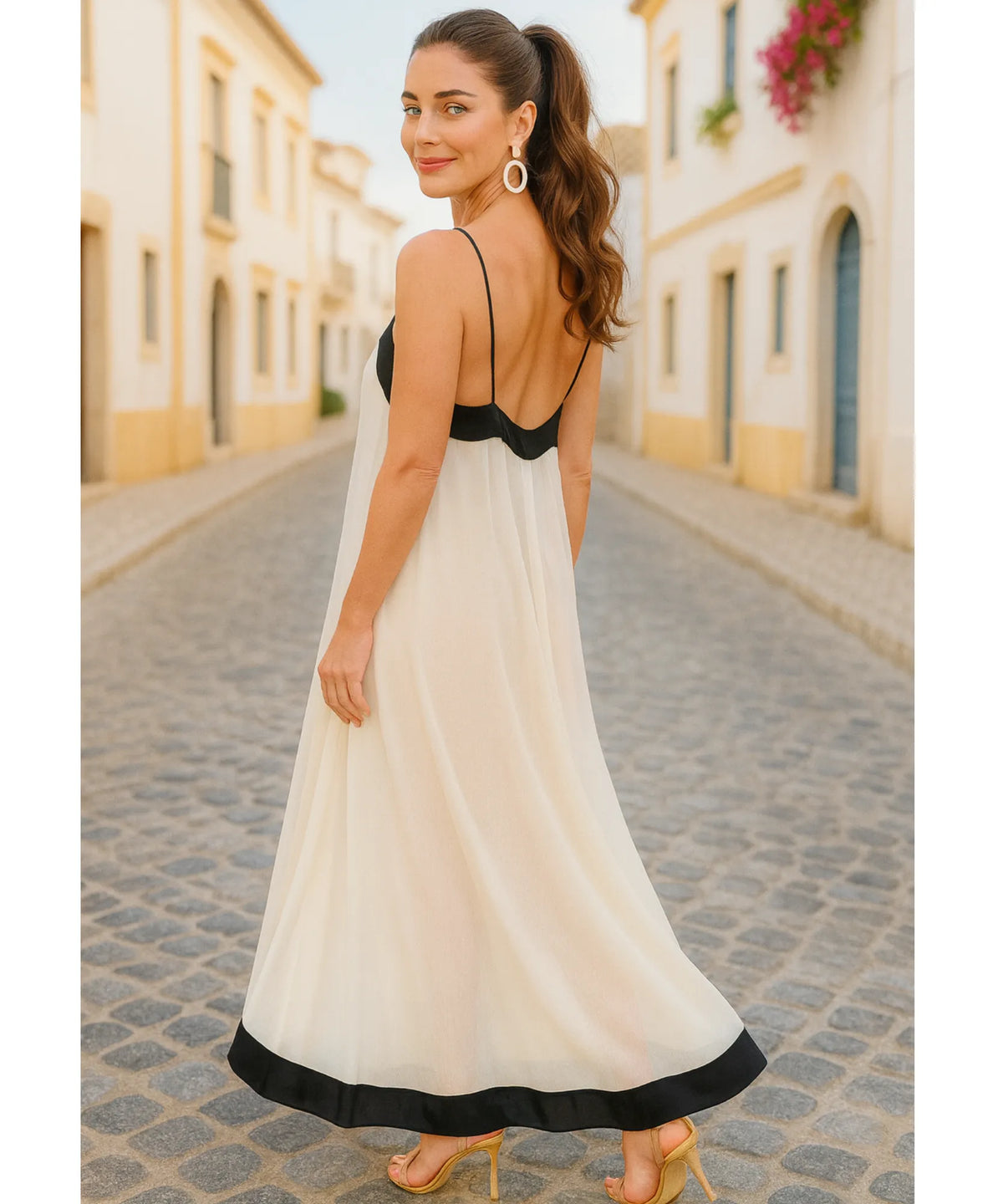 Vestido Longo Elegante Boho com Alças Finas | Maximum