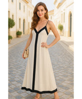 Vestido Longo Elegante Boho com Alças Finas | Maximum