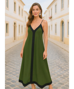 Vestido Longo Elegante Boho com Alças Finas | Maximum