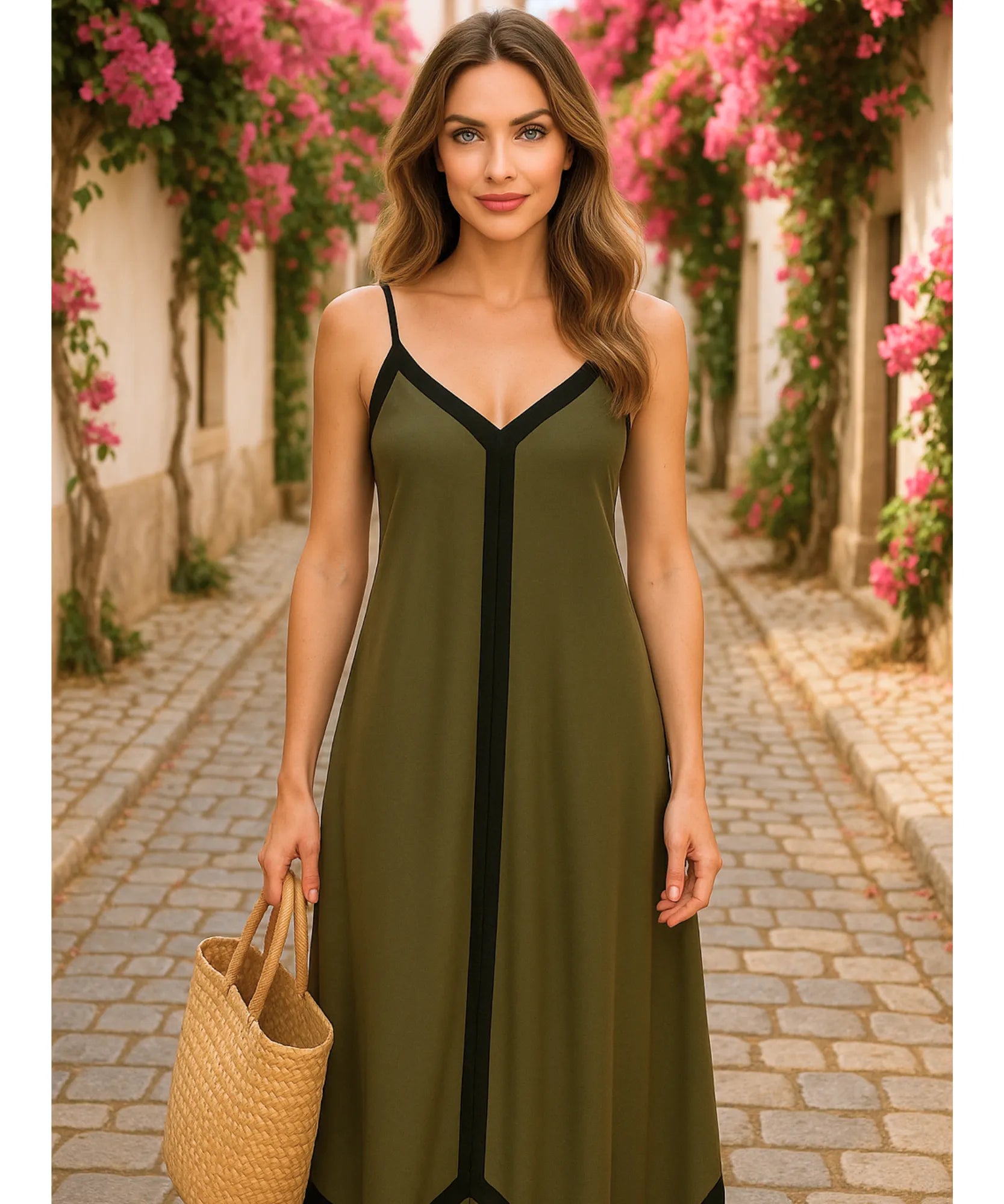 Vestido Longo Elegante Boho com Alças Finas | Maximum