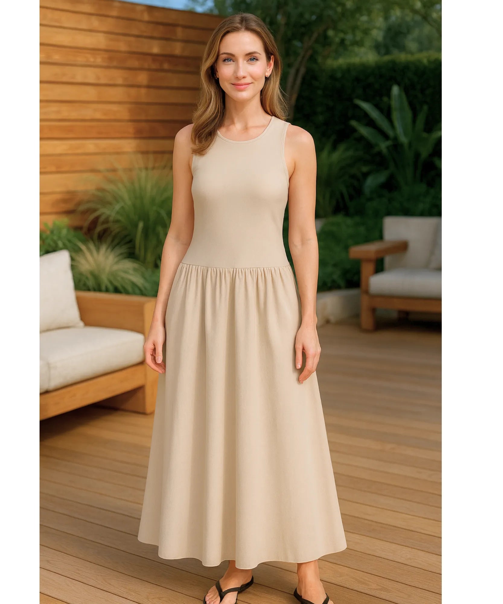 Vestido Longo Feminino Canelado Elegante Casual | Rute