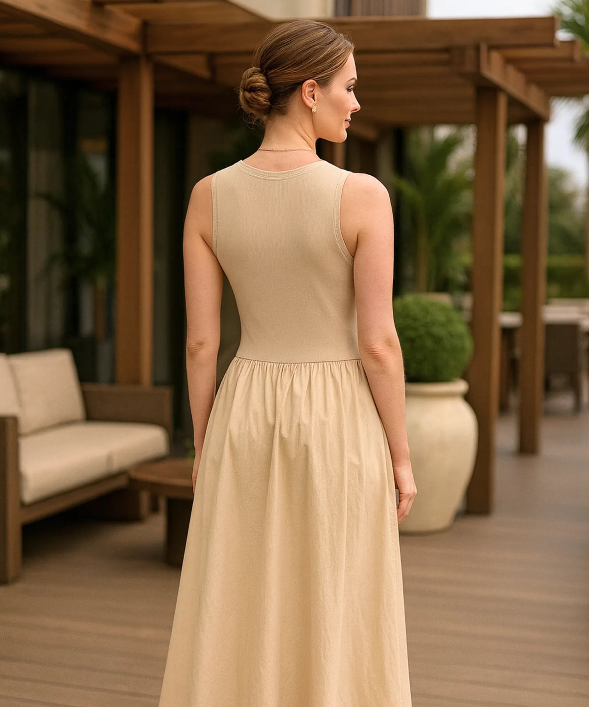 Vestido Longo Feminino Canelado Elegante Casual | Rute