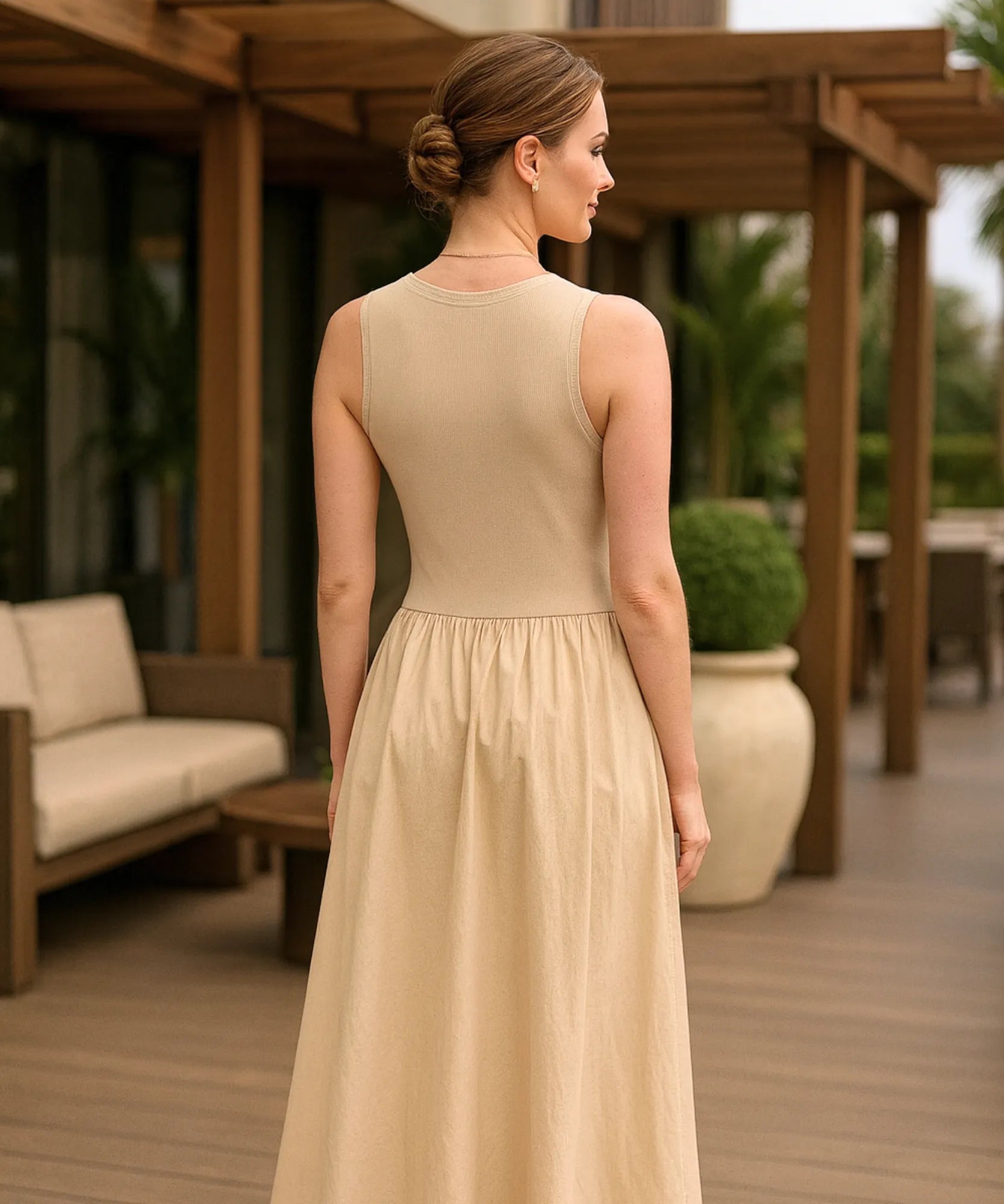 Vestido Longo Feminino Canelado Elegante Casual | Rute