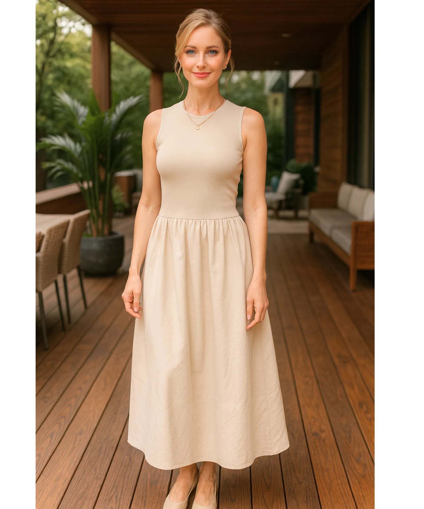Vestido Longo Feminino Canelado Elegante Casual | Rute