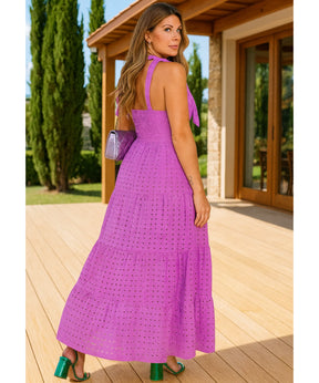 Vestido Longo Laise Babado Feminino Social Festa Elegante | Nalu