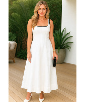 Vestido Longo Elegante Feminino Linho Premium | Danish