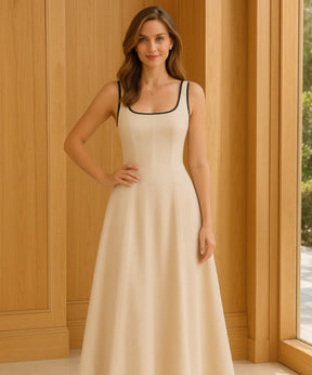 Vestido Longo Elegante Feminino Linho Premium | Danish