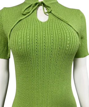 Vestido Longo Feminino Tricot Canelado Gola Alta Elegante | Fia