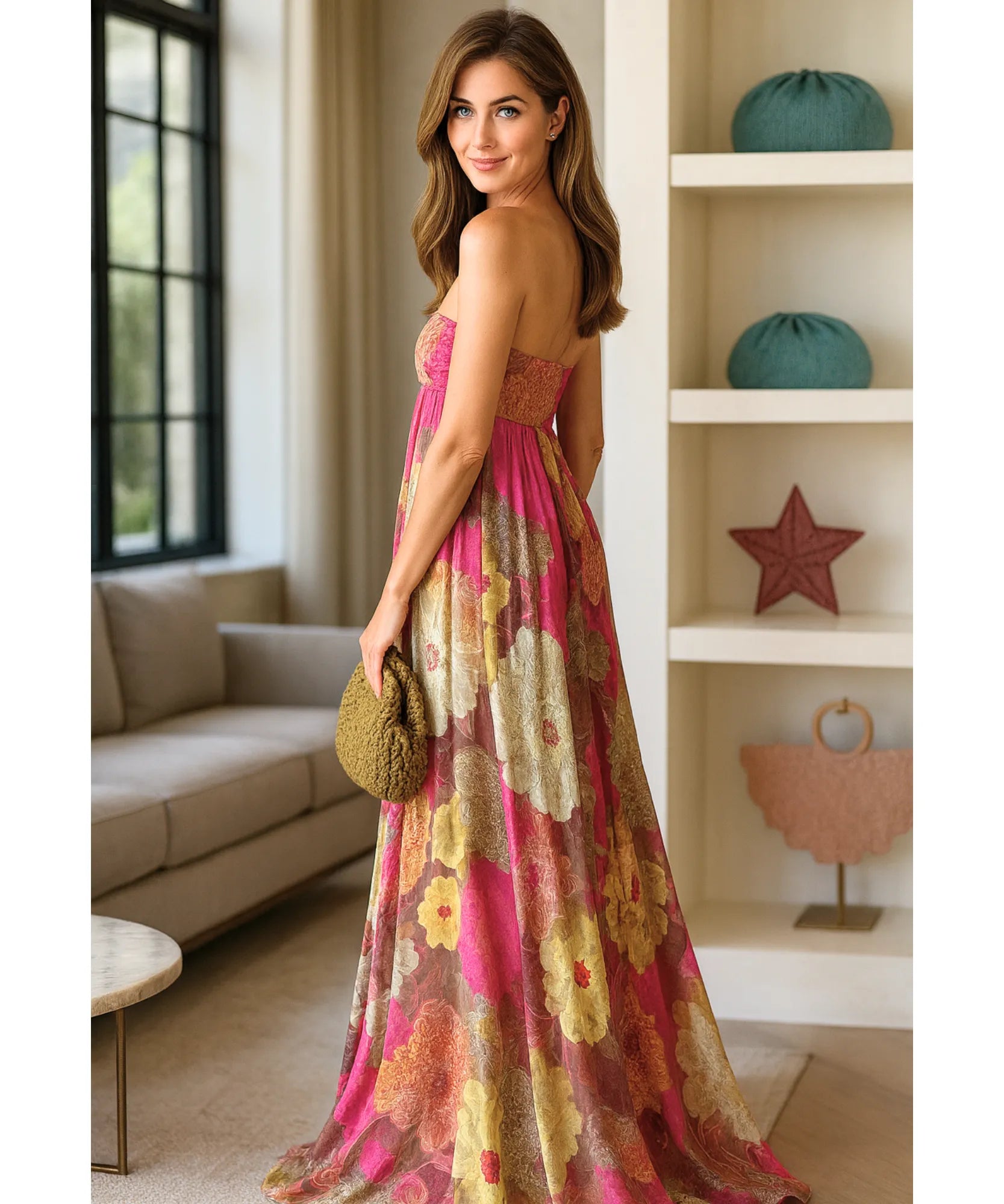 Vestido Longo Tomara que Caia Floral Premium Verão  | Amaryllis