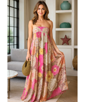 Vestido Longo Tomara que Caia Floral Premium Verão  | Amaryllis