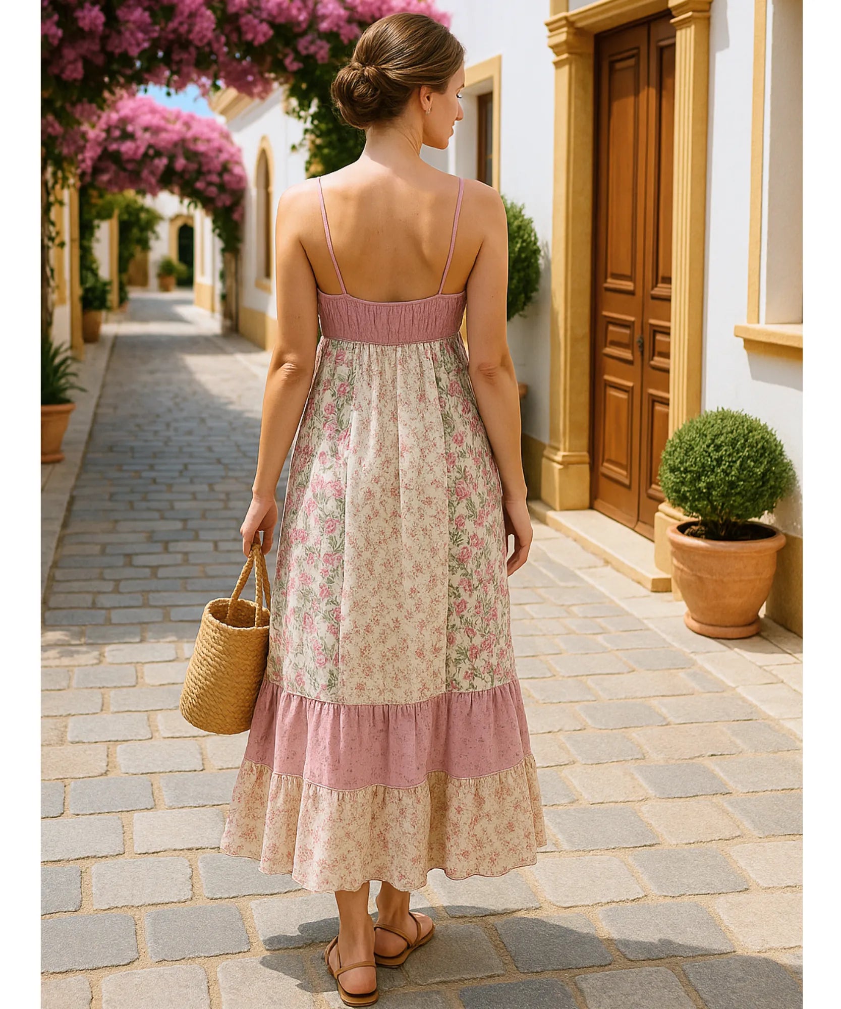 Vestido Midi Boho Florido Casual Verão | Len