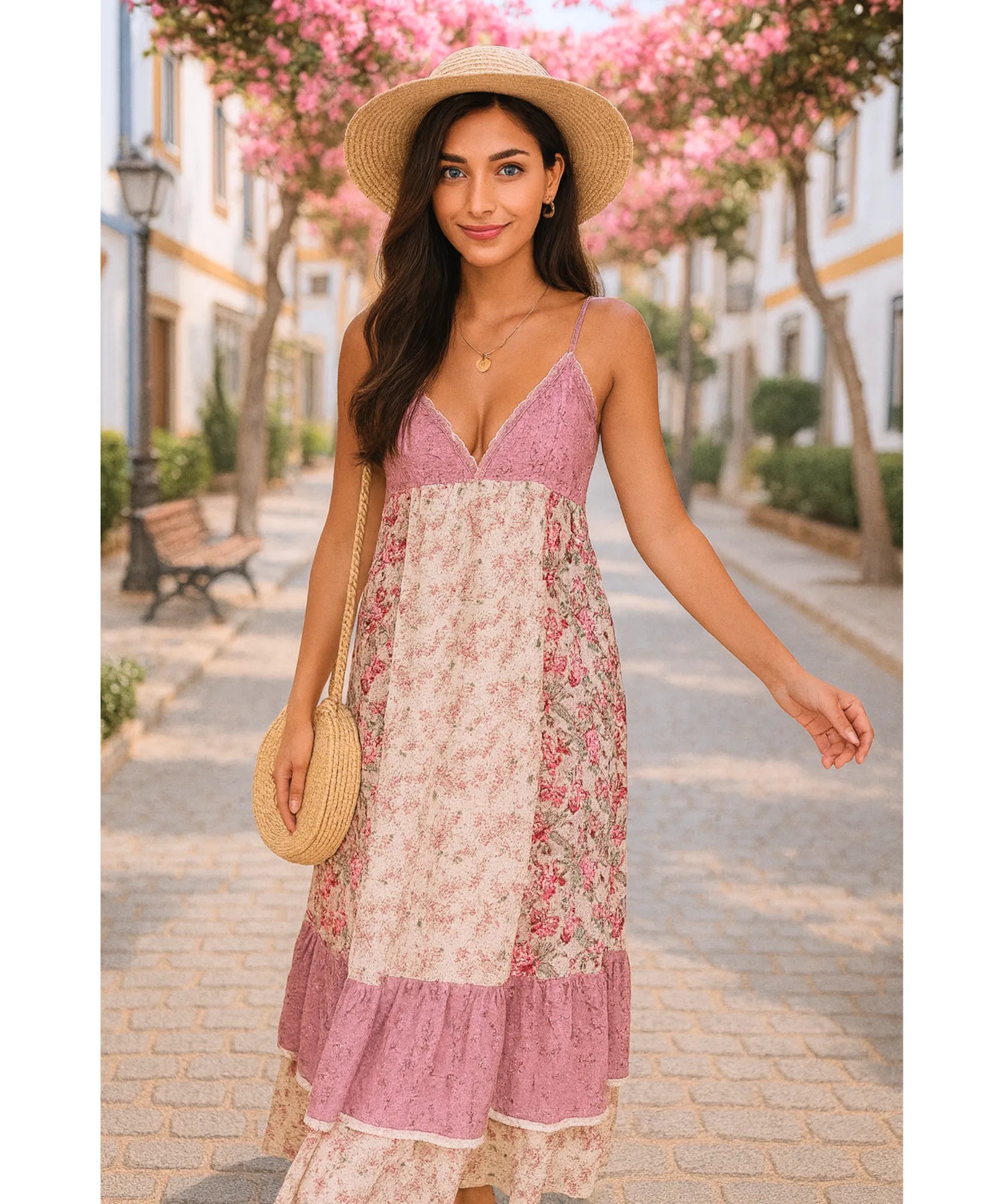 Vestido Midi Boho Florido Casual Verão | Len