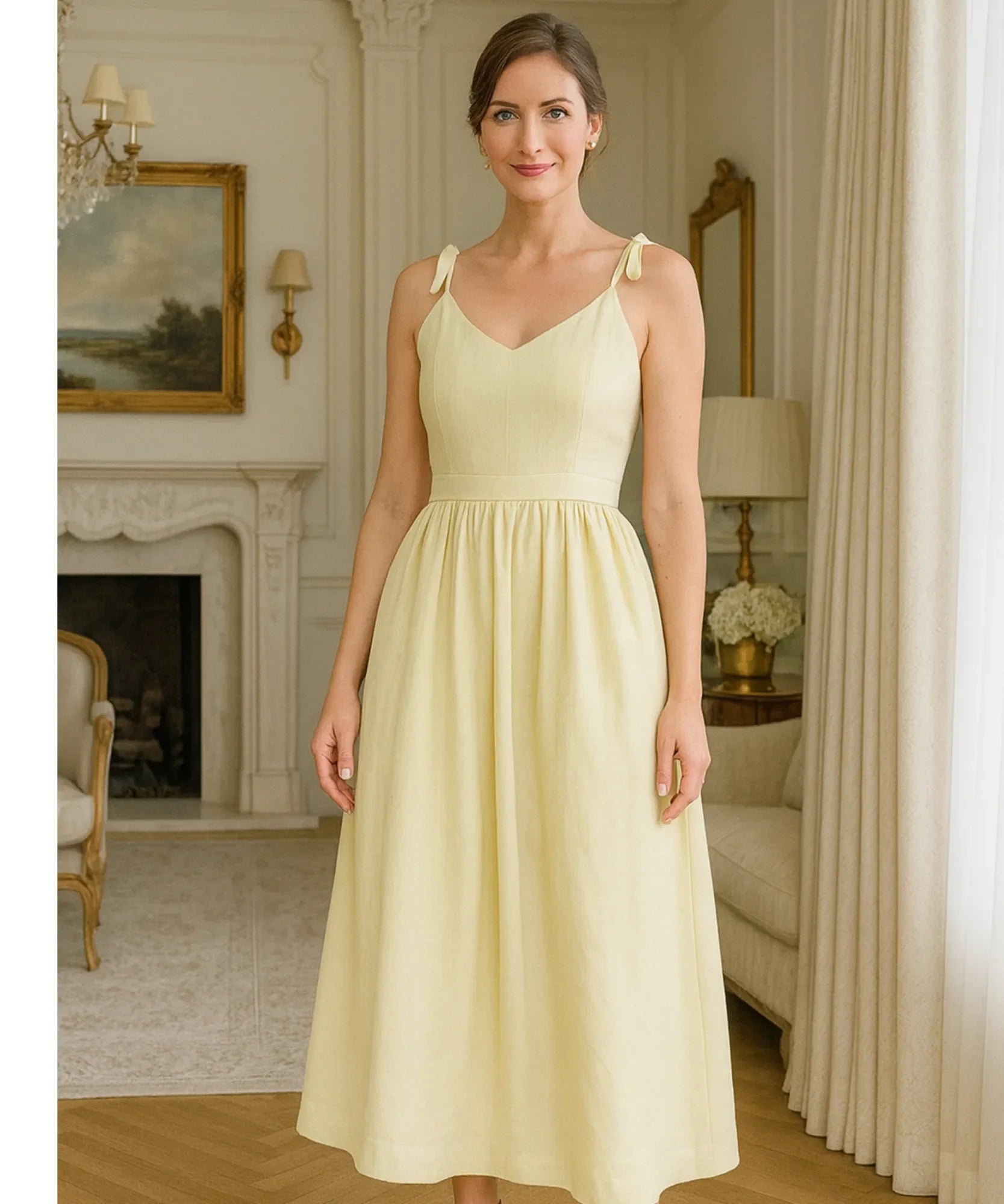 Vestido Midi Elegante Feminino Regata Boho Amarração | Lalá