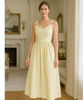 Vestido Midi Elegante Feminino Regata Boho Amarração | Lalá