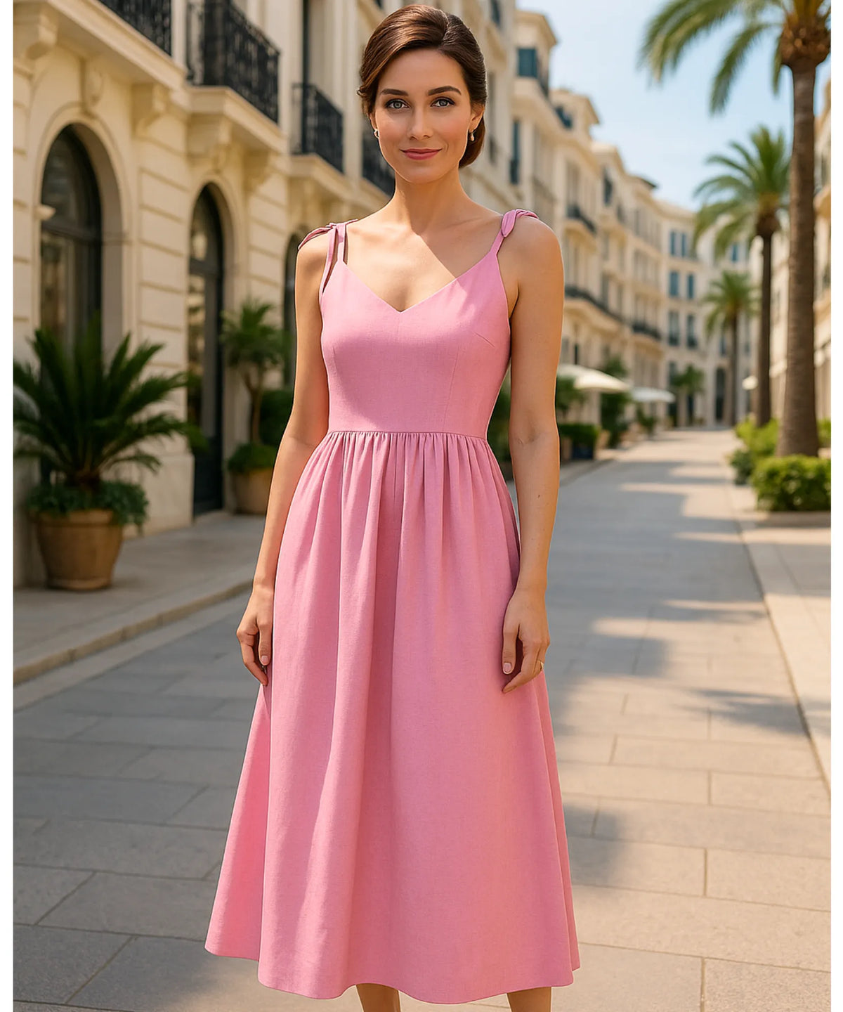 Vestido Midi Elegante Feminino Regata Boho Amarração | Lalá