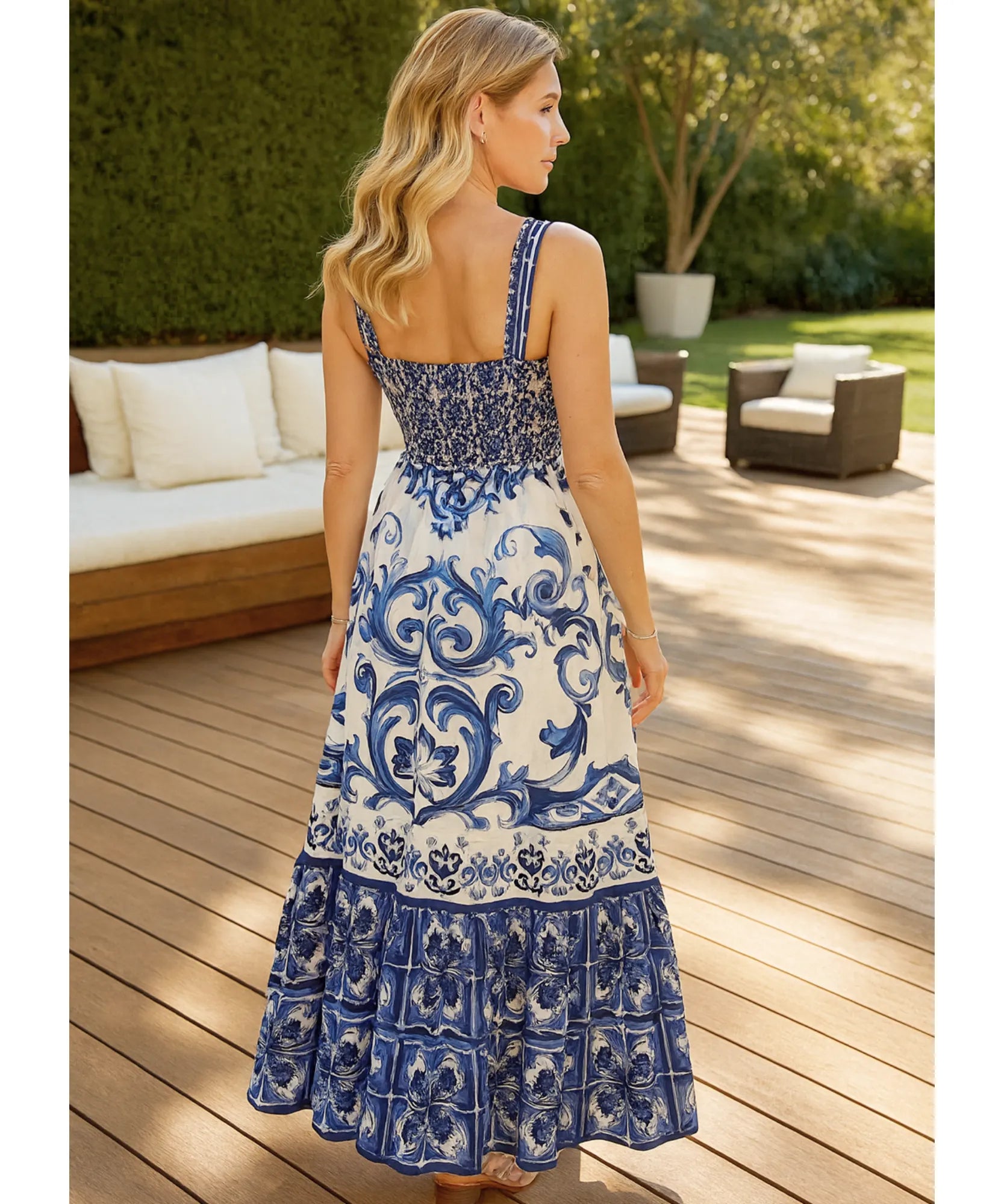 Vestido Midi Feminino Boho Estampado Festa Verão | Booz