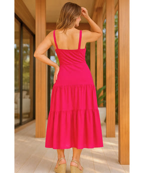 Vestido Midi Alças Laise Transpassado Feminino | Moanali