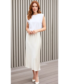 Vestido Midi Feminino Listrado Casual de Malha Elegante | Nellie