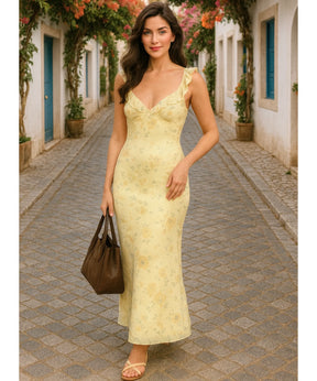 Vestido Midi Florido Feminino Verão Festa | Nevaeh