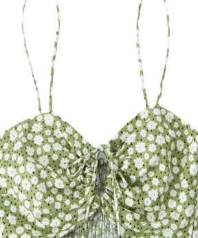 Vestido Midi Verde Florido Boho Feminino Verão | Bohemi